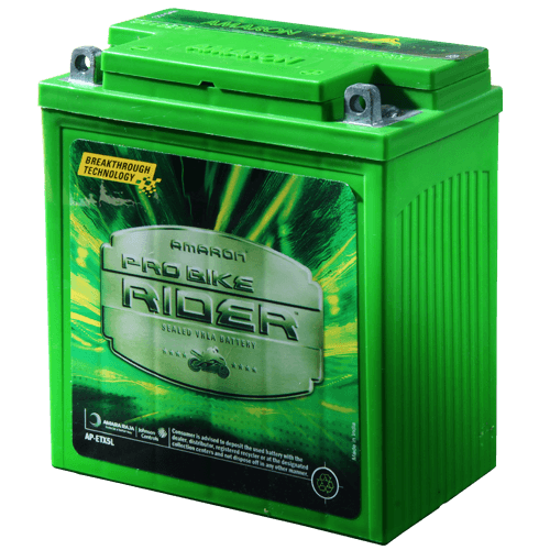 Amaron battery pro bike rider